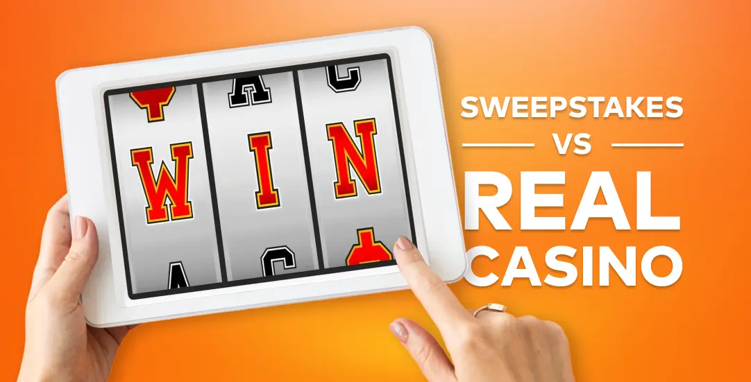 Sweepstakes casino vs. real money casino 